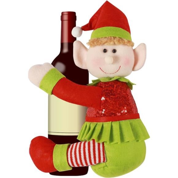 Elf Tree Topper Christmas Decorations, Funny Xmas Plush Stuffed Elf, 9 x 12 Inch - Picture 6 of 6